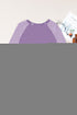 Contrast Print Striped Raglan Crew Neck Loose Long Sleeve Top